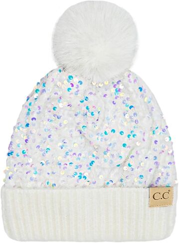 Funky Junque Kids Beanie Baby Toddler Cable Knit Children’s Pom Winter Hat in Kuwait