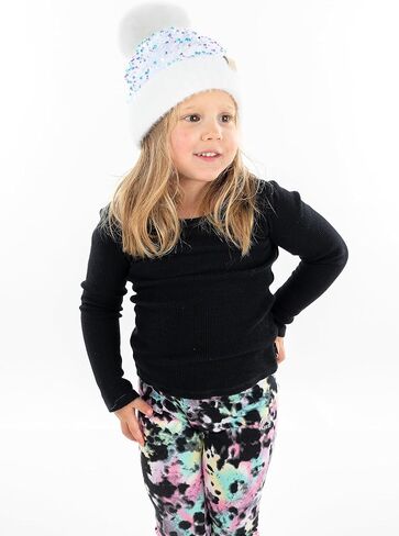 Funky Junque Kids Beanie Baby Toddler Cable Knit Children’s Pom Winter Hat in Kuwait