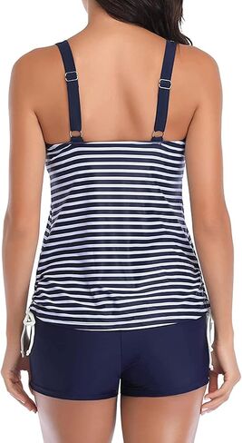 Yonique Womens Two Piece Tankini Swimsuits with Shorts Athletic Bathing Suits Slimming Swimwear in Saudi Arabia