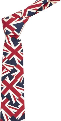 ربطة عنق يونيون جاك، ربطة عنق للرجال، بريطانيا العظمى، بريطانيا، المملكة المتحدة، احمر، مقاس واحد in Kuwait