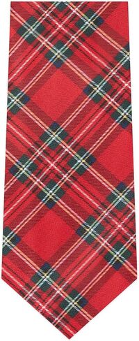 Jacob Alexander Merry Christmas Royal Stewart Red Plaid Men's XL Neck Tie in Kuwait
