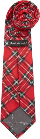Jacob Alexander Merry Christmas Royal Stewart Red Plaid Men's XL Neck Tie in Kuwait