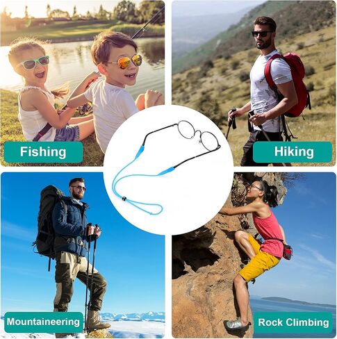 Yolev Adjustable Silicone Glasses Strap Elastic Sports Sunglasses Reading Glasses String Strap in Saudi Arabia