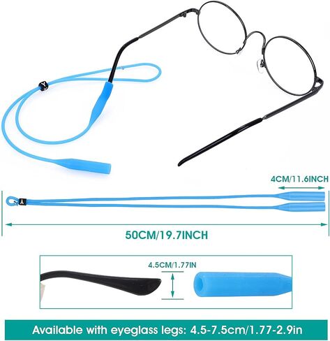 Yolev Adjustable Silicone Glasses Strap Elastic Sports Sunglasses Reading Glasses String Strap in Saudi Arabia