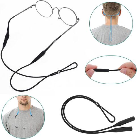 Yolev Adjustable Silicone Glasses Strap Elastic Sports Sunglasses Reading Glasses String Strap in Saudi Arabia