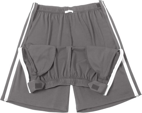 Deyeek سراويل قصيرة للرجال بسحابات جانبية وأرجل قصيرة لكرة السلة قصيرة مفتوحة بالكامل بعد الجراحة سراويل Tearaway in Kuwait