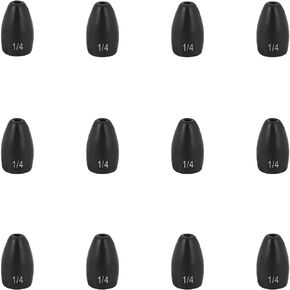 Fishfun Tungsten Flipping Fishing Weights, Sizes Engraved Worm Sinkers for Bass Fishing, Multiple Pack Options, 1/8 oz, 3/16 oz, 1/4 oz, 3/8 oz, 1/2 oz in Saudi Arabia