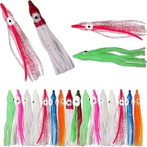 Fishing Lures Squid Skirts Octopus Lures Soft Plastic Trolling Skirt Lure Kit Saltwater Fishing Bait for Bass Trout in Saudi Arabia