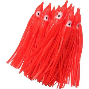 wild.life Luminous Hoochie Octopus Skirts Trolling Lures Fishing Tackle Soft Plastic Lures Squid Skirts Saltwater/Bait Lures Multicolored 1.9 '' - 12 ''（22PK