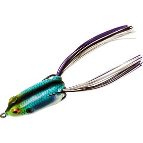 طُعم الضفدع المجوف لصيد السمك من Booyah Pad Crasher Jr Topwater Bass مع خطافات بدون أعشاب