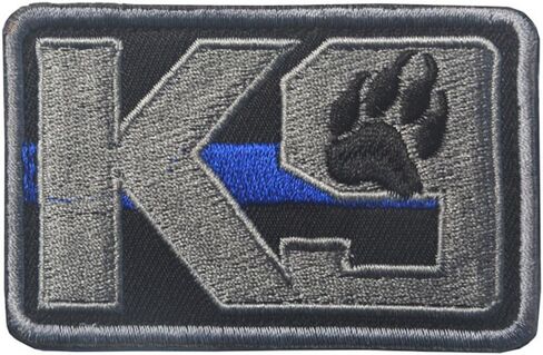 K9 & Crossbone Killer Attack Police Dog Fastener رقعة مطرزة عنف الجيش معنويات حلقة دعم التكتيكية شارة لخدمة الحيوان سترة ZKV0008 in Kuwait