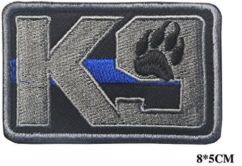 K9 & Crossbone Killer Attack Police Dog Fastener رقعة مطرزة عنف الجيش معنويات حلقة دعم التكتيكية شارة لخدمة الحيوان سترة ZKV0008 in Kuwait