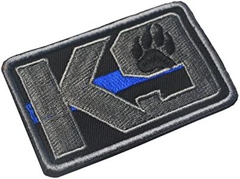 K9 & Crossbone Killer Attack Police Dog Fastener رقعة مطرزة عنف الجيش معنويات حلقة دعم التكتيكية شارة لخدمة الحيوان سترة ZKV0008 in Kuwait