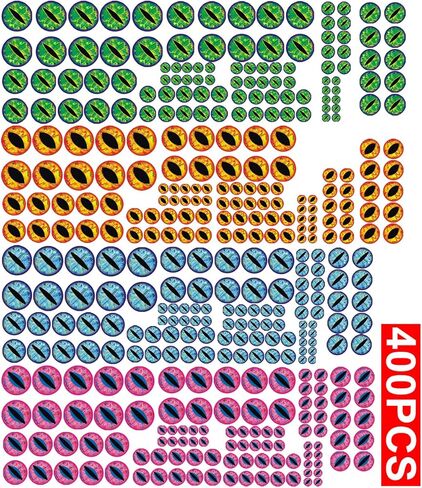 عيون السمكة ايبوكسي ثلاثية الأبعاد للعين الراوية لصيد الأسماك الذبابة لصنع طعم السمكة مجموعة من 400 تشكيلة من wifreo in Kuwait