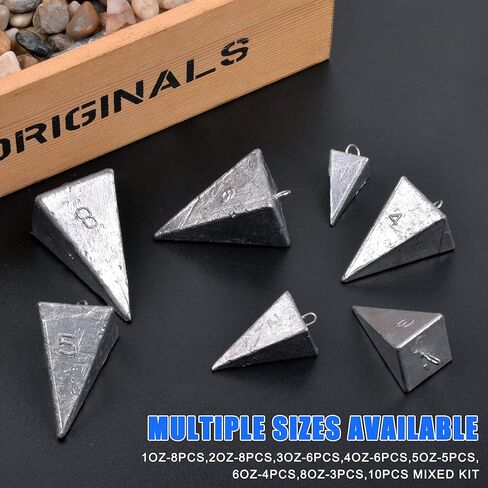 Pyramid Sinkers Fishing Weights Sinkers Saltwater Surf Fishing Weights Pyramid Weights Ocean Saltwater Fishing Gear Tackle 1oz 2oz 3oz 4oz 5oz 6oz 8oz in Saudi Arabia