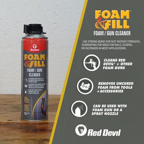 Red Devil 0921 Fill Foam Gun Cleaner, Clear, 12 Pack in Saudi Arabia