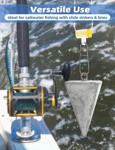 BLUEWING Pyramid Sinkers Lead Fishing Weights 1oz,2oz,3oz,5oz,8oz,10oz,12oz,16oz,32oz for Saltwater in Kuwait