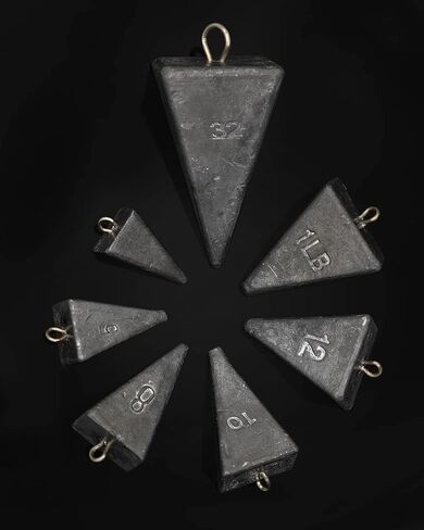 BLUEWING Pyramid Sinkers Lead Fishing Weights 1oz,2oz,3oz,5oz,8oz,10oz,12oz,16oz,32oz for Saltwater in Kuwait