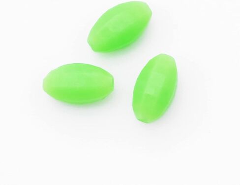 BLUEWING Glow Fishing Bead Oval Bait Soft Luminous Fishing Line Ball Stopper Saltwater Freshwater Salmon Trout Fishing Accessories,2.5mm,3mm,50pcs in Saudi Arabia