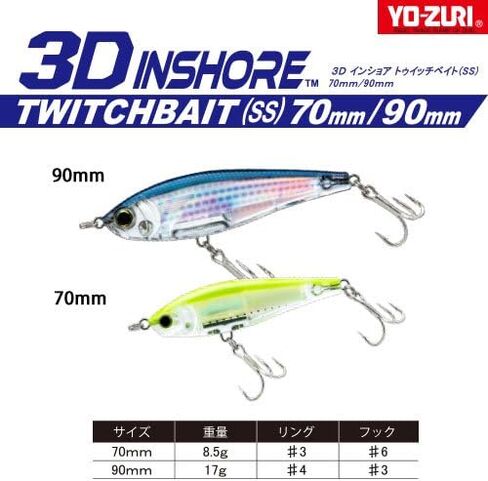 Yo-Zuri R1208-HGBL 3D Inshore Twitchbait, Color, Gold Black, 90mm 3-1/2" in Saudi Arabia