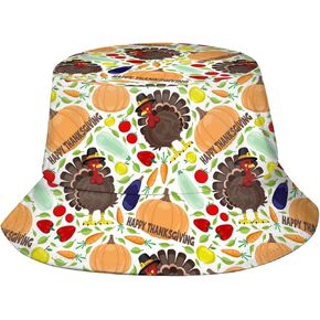 Thanksgiving Turkey Bucket Hat for Men Women Teens Packable Funny Turkey Sun Hats Fisherman Hat Cap in Kuwait