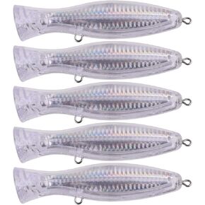 Aneew 5 قطعة كبيرة غير مصبوغ الفراغات كرانكبيتس قلم رصاص بوبر أسماك توبواتر باس الصيد السحر غرق سمك السلمون المرقط الثابت سويمبيتس in Kuwait