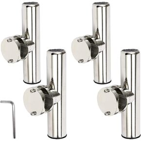 WerkWeit Boat Fishing Rod Holder 4Pcs Stainless Rail Mount Clamp on Fishing Rod Holder for Rails 1-1/4" to 2" for Marine Boat Yacht in Kuwait