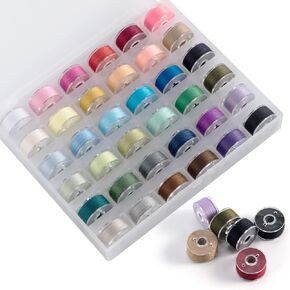 Alwonder 25/36 Colors Fly Tying Thread, 200D Light Color Scheme Nylon Fly Tying Wire Materials Kits, Flies Lure Crappie Jig Tying DIY Supplies for Wet Dry Flies