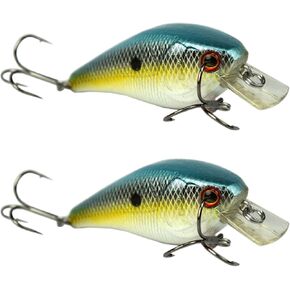 Tackle HD 2-Pack Square Bill Crankbait, 2.75" Lipped Rattle Crankbaits with Fishing Hooks, Top Water Fishing Lures for Crappie, Walleye, Perch, or Bass Fishing in Kuwait