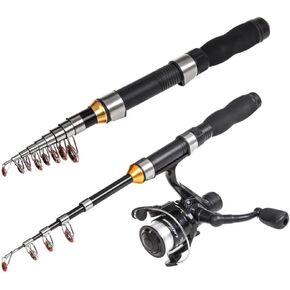 Mekek تلسكوبي الصيد رود 1.0 متر-2.3 متر الصيد رود الزجاج قضيب سوبر قصيرة صغيرة باس الطعم صب الصيد رود عدة للمياه المالحة المياه العذبة in Kuwait