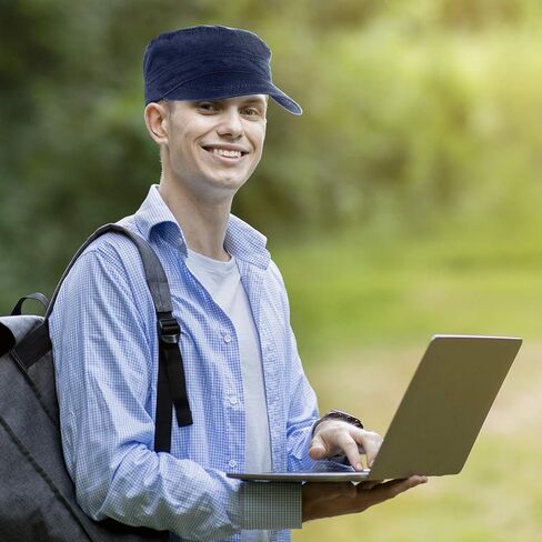 Syhood 3 Pieces Cadet Army Caps Adjustable Flat Caps Unisex Cadet Hat Military Army Hat in Kuwait