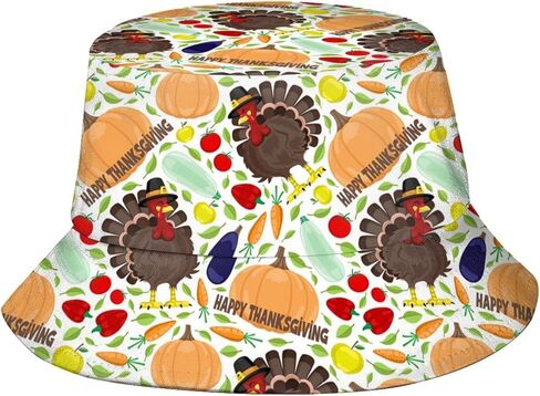 Thanksgiving Turkey Bucket Hat for Men Women Teens Packable Funny Turkey Sun Hats Fisherman Hat Cap in Kuwait