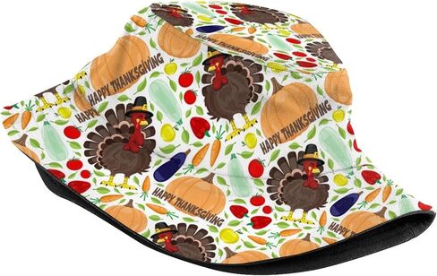 Thanksgiving Turkey Bucket Hat for Men Women Teens Packable Funny Turkey Sun Hats Fisherman Hat Cap in Kuwait