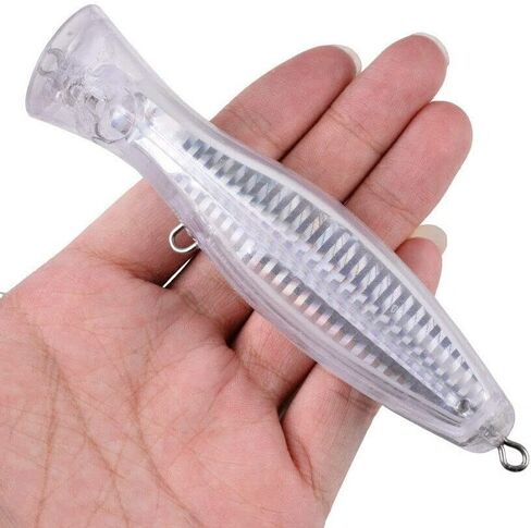 Aneew 5 قطعة كبيرة غير مصبوغ الفراغات كرانكبيتس قلم رصاص بوبر أسماك توبواتر باس الصيد السحر غرق سمك السلمون المرقط الثابت سويمبيتس in Kuwait