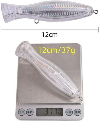 Aneew 5 قطعة كبيرة غير مصبوغ الفراغات كرانكبيتس قلم رصاص بوبر أسماك توبواتر باس الصيد السحر غرق سمك السلمون المرقط الثابت سويمبيتس in Kuwait