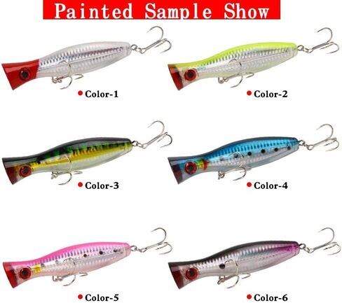 Aneew 5 قطعة كبيرة غير مصبوغ الفراغات كرانكبيتس قلم رصاص بوبر أسماك توبواتر باس الصيد السحر غرق سمك السلمون المرقط الثابت سويمبيتس in Kuwait