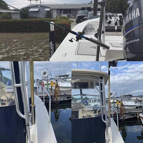 WerkWeit Boat Fishing Rod Holder 4Pcs Stainless Rail Mount Clamp on Fishing Rod Holder for Rails 1-1/4" to 2" for Marine Boat Yacht in Kuwait