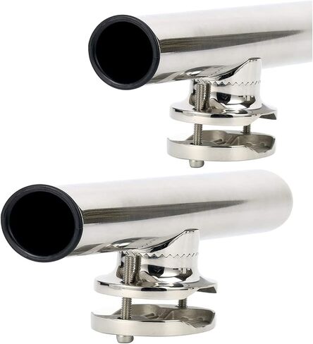 WerkWeit Boat Fishing Rod Holder 4Pcs Stainless Rail Mount Clamp on Fishing Rod Holder for Rails 1-1/4" to 2" for Marine Boat Yacht in Kuwait