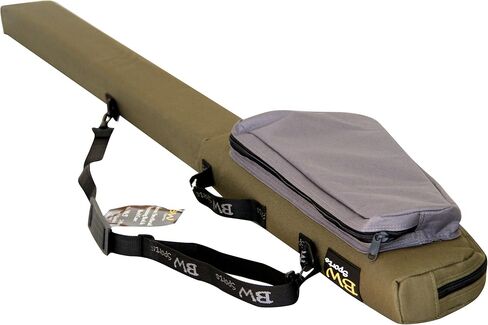 BW Sports Spinning Rod and Reel Case for (10 ft.) 2-Piece Spinning Rods or Baitcasting Rods with Large Guides- RC-3105,Olive in Kuwait