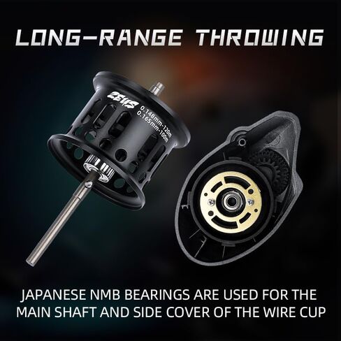 Bearking Zeus-BFS بكرة صيد السمك 4.76 أونصة بكرات كربون خفيفة الوزن TBS نظام الفرامل Baitcaster in Kuwait