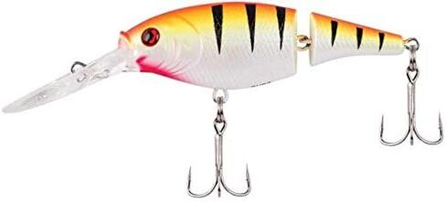 Berkley Flicker Shad Jointed Fishing Lure, Sunset Perch, 1/3 oz, 2 3/4in | 7cm Crankbaits, Size, Profile and Dive Depth Imitates Real Shad, Equipped with Fusion19 Hook in Saudi Arabia