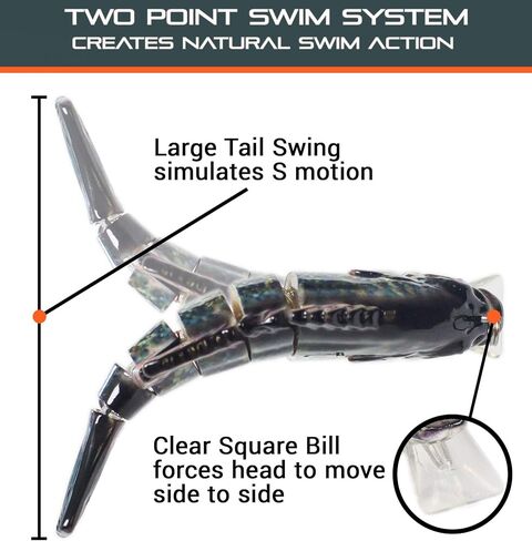 طعوم سباحة صن رايز أنجلر متعددة المفاصل | طُعم السباحة الغارق لصيد سمك السلمون المرقط في المياه العذبة والمياه المالحة in Kuwait