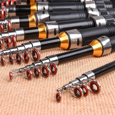 Mekek تلسكوبي الصيد رود 1.0 متر-2.3 متر الصيد رود الزجاج قضيب سوبر قصيرة صغيرة باس الطعم صب الصيد رود عدة للمياه المالحة المياه العذبة in Kuwait