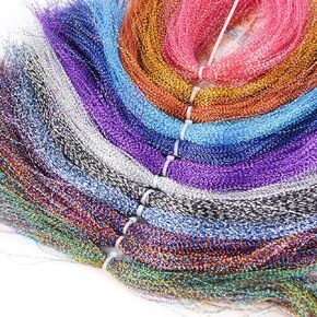 مجموعة أدوات ربط الذبابة الكريستالية Maxcatch من Flashabou Tinsel لذباب الصيد مكونة من 12 لونًا