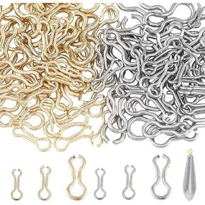 SUPERFINDINGS 240Pcs 3 Sizes Fishing Sinker Eyes Eyelets DIY Fishing Lures Eyelet 2 Colors Stainless Steel 8-Shaped Loops Eyelets Swivels Clip for Lead Weights Molds Tackle Accessories in Saudi Arabia