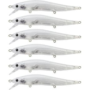 طعوم صيد فارغة من بومبايت، 10 قطع من طعوم الصيد غير المطلية بتصميم فراغات طُعم كرنكبيت، طُعم سائب فارغ لسمك القاروس والسلمون المرقط والوالي مع عيون صيد ثلاثية الابعاد in Kuwait