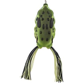 LUNKERHUNT Frog Lure with Short Skirts | Compact Frog Topwater Fishing Lure for Bass Fishing | Compact Body, Weedless Hooks, Soft Hollow Body Freshwater Fishing Bait for Trout, Pike
