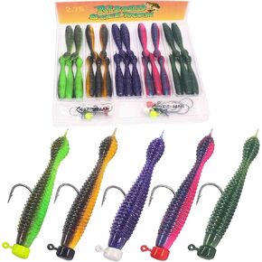 XFISHMAN-Ned-Rig-Jig-Heads-Baits-Kit-Finesse-Worms-for-Small-Mouth-Bass-Fishing Stick Baits Floating Soft Plastic Fishing Lures Kit