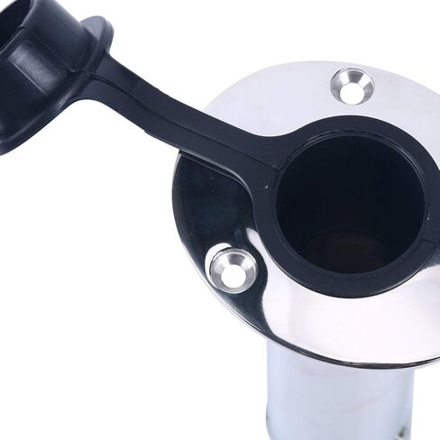 حامل قضيب مقاوم للأشعة فوق البنفسجية من Amarine-made مكون من قطعتين 90 درجة من الفولاذ المقاوم للصدأ عالي التحمل مع غطاء وبطانة من البولي فينيل كلوريد أسود 7745S90 in Saudi Arabia
