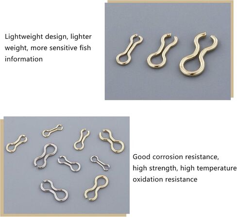 SUPERFINDINGS 240Pcs 3 Sizes Fishing Sinker Eyes Eyelets DIY Fishing Lures Eyelet 2 Colors Stainless Steel 8-Shaped Loops Eyelets Swivels Clip for Lead Weights Molds Tackle Accessories in Saudi Arabia